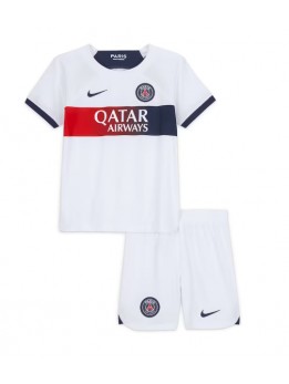 Otroški Nogometna dresi replika Paris Saint-Germain Gostujoči 2023-24 Kratek rokav (+ hlače)